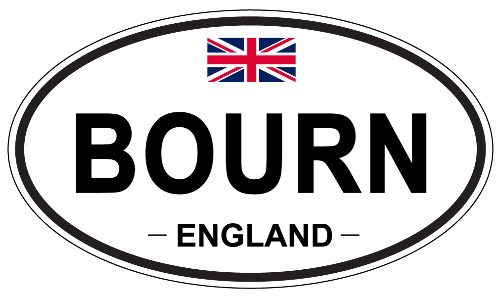 BOURN, ENGLAND - Oval Sticker