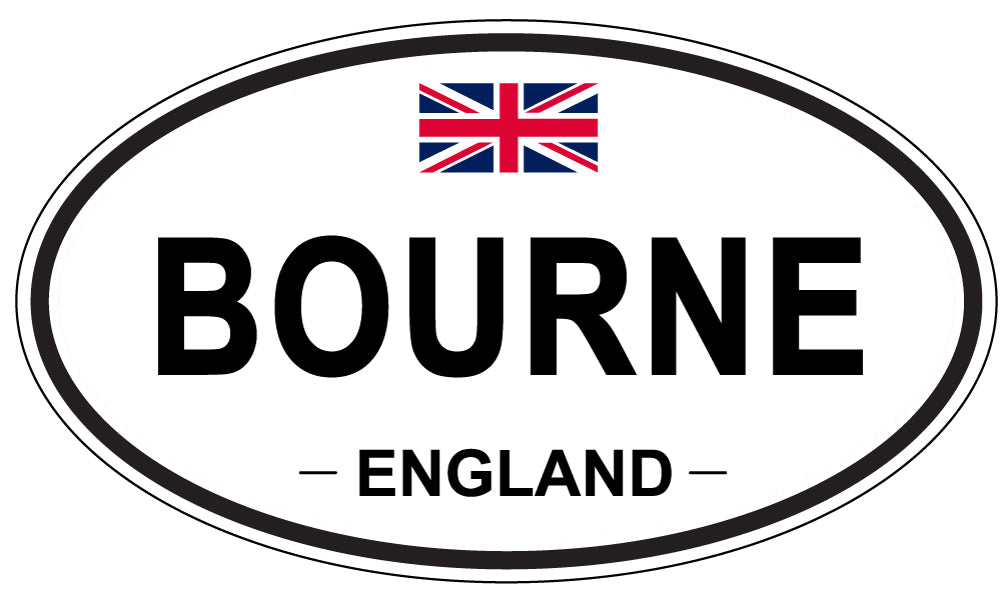 BOURNE, ENGLAND - Oval Sticker
