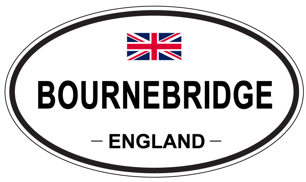 BOURNEBRIDGE, ENGLAND - Oval Sticker