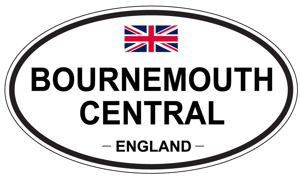 BOURNEMOUTH CENTRAL, ENGLAND - Oval Sticker