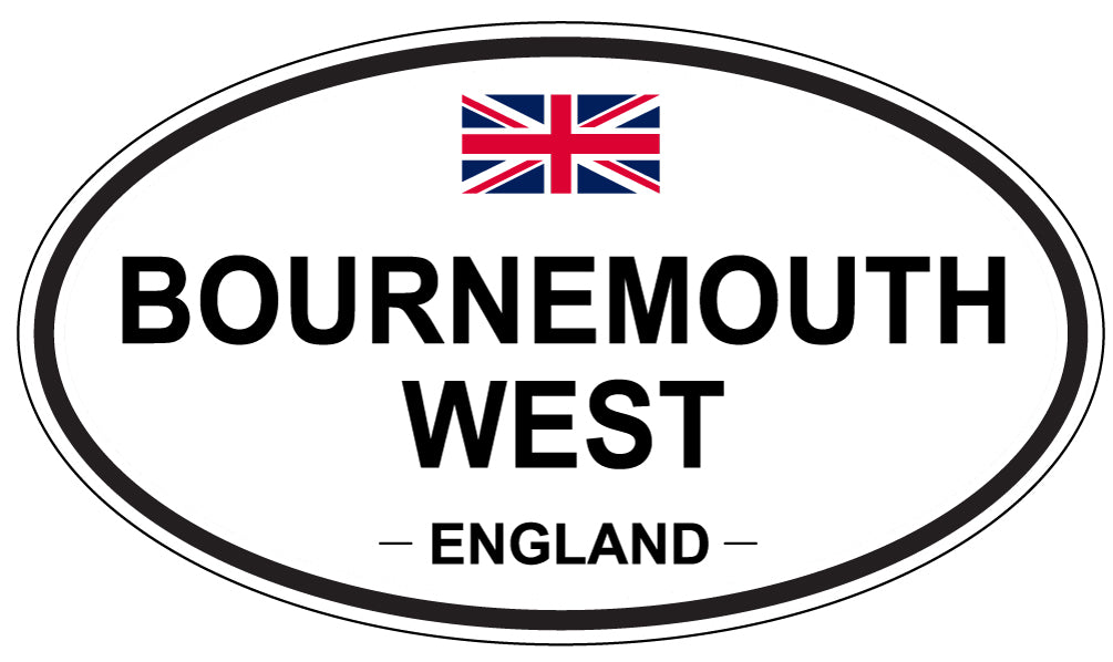 BOURNEMOUTH WEST, ENGLAND - Oval Sticker