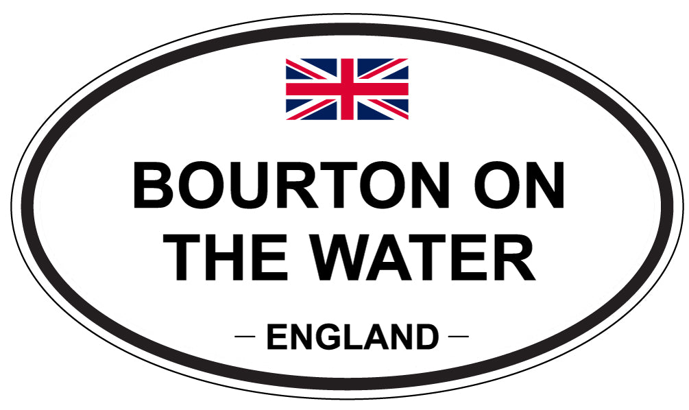 BOURTON ON THE WATER, ENGLAND - Oval Sticker