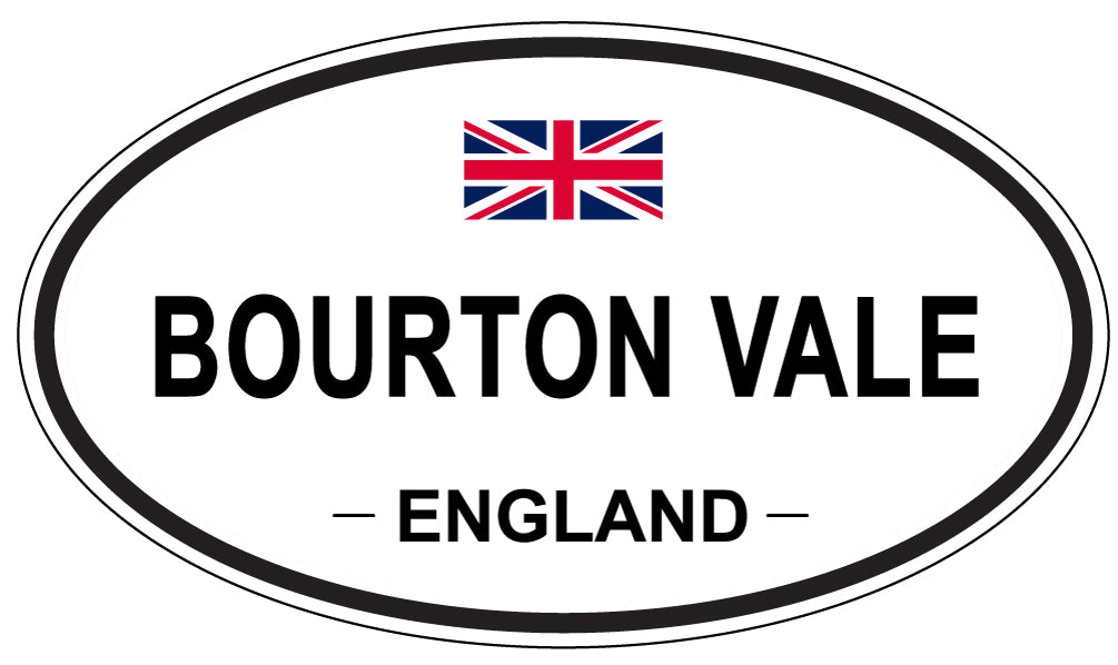 BOURTON VALE, ENGLAND - Oval Sticker