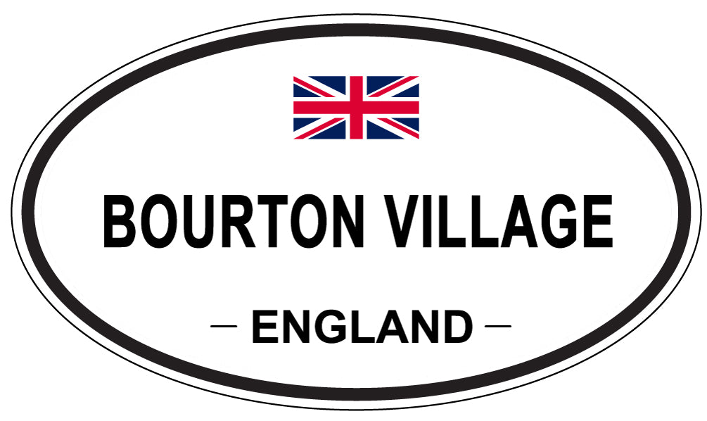BOURTON VILLAGE, ENGLAND - Oval Sticker