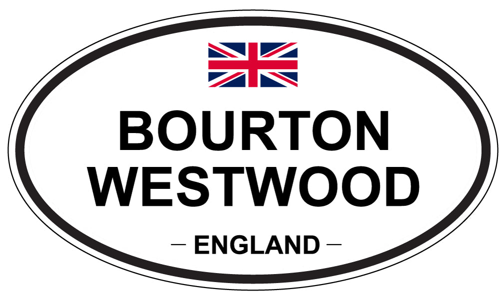 BOURTON WESTWOOD, ENGLAND - Oval Sticker