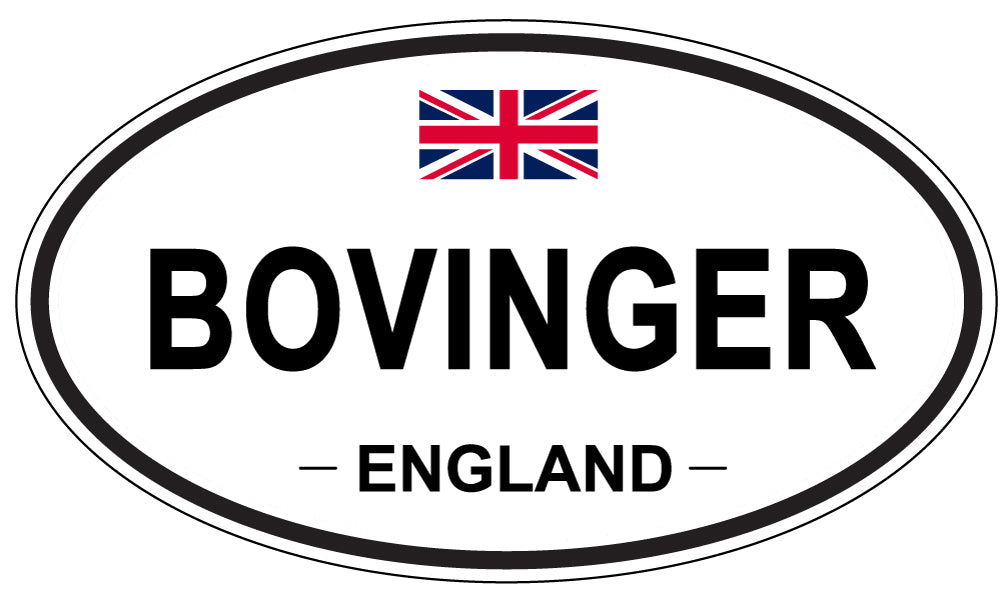 BOVINGER, ENGLAND - Oval Sticker