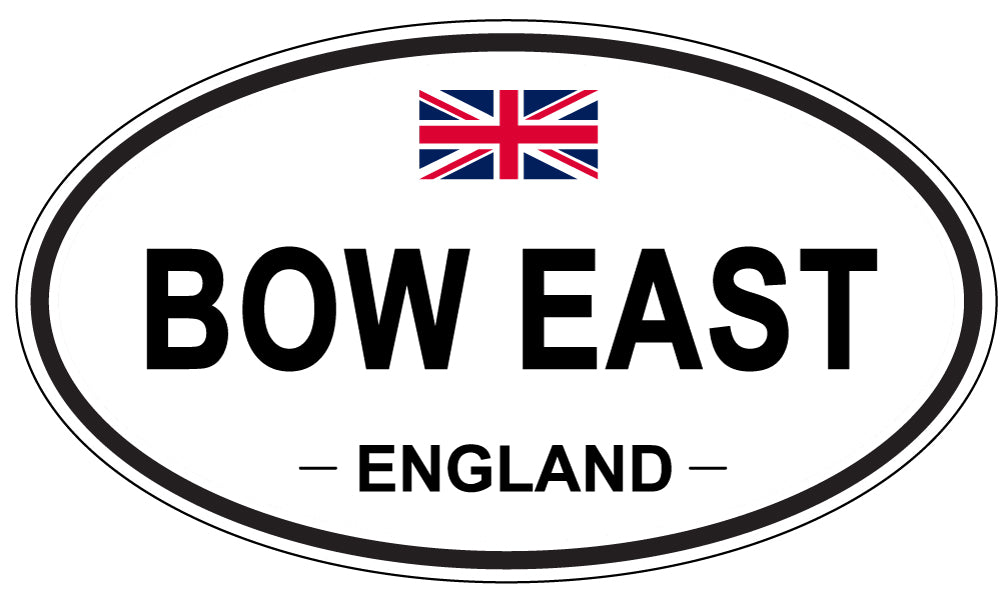 BOW EAST, ENGLAND - Oval Sticker