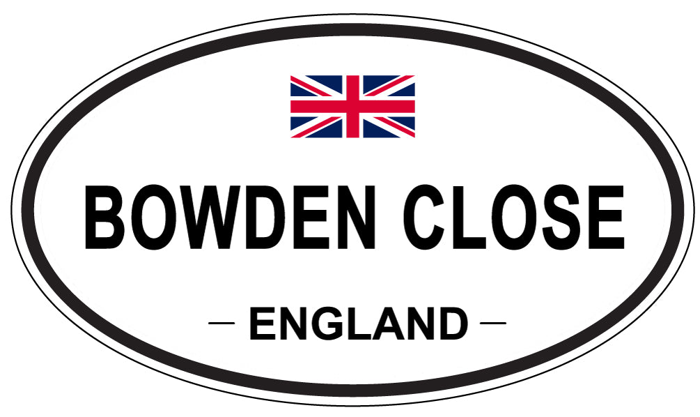 BOWDEN CLOSE, England - Oval Magnet