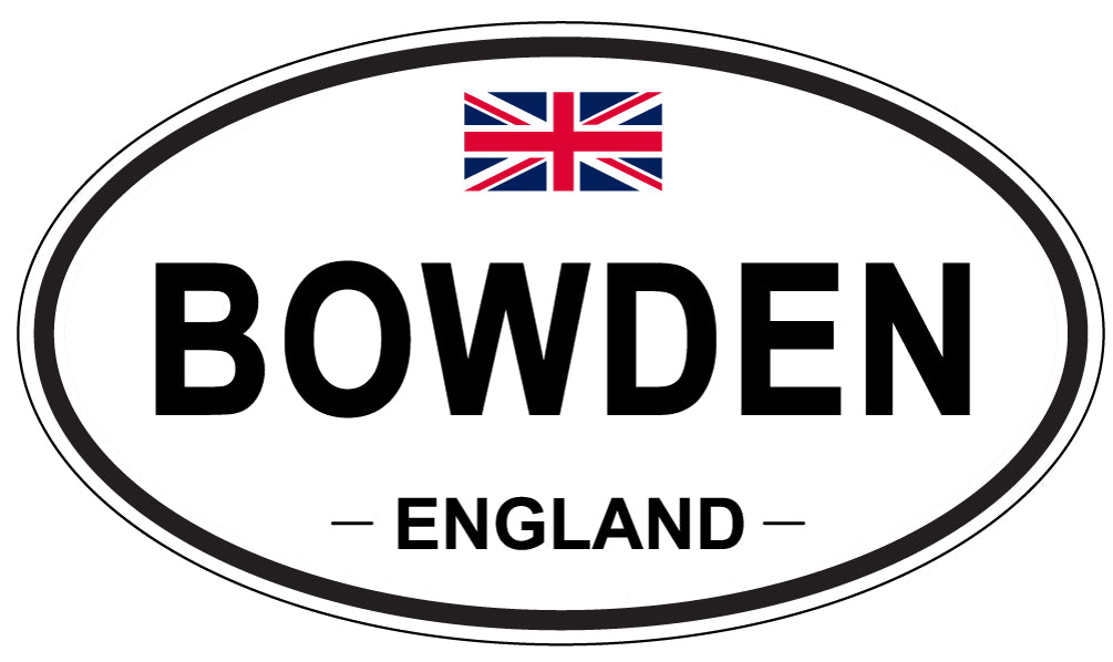 BOWDEN, ENGLAND - Oval Sticker