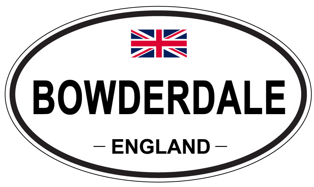 BOWDERDALE, ENGLAND - Oval Sticker