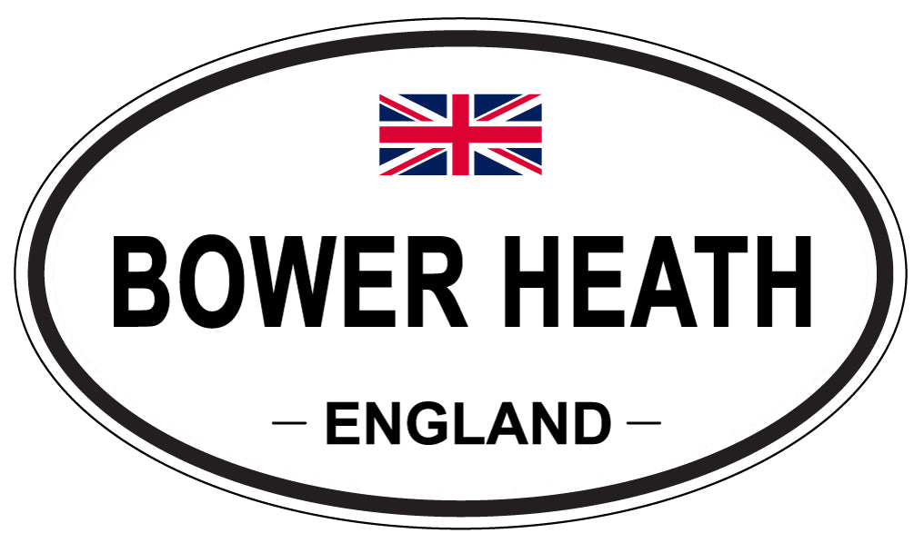 BOWER HEATH, ENGLAND - Oval Sticker