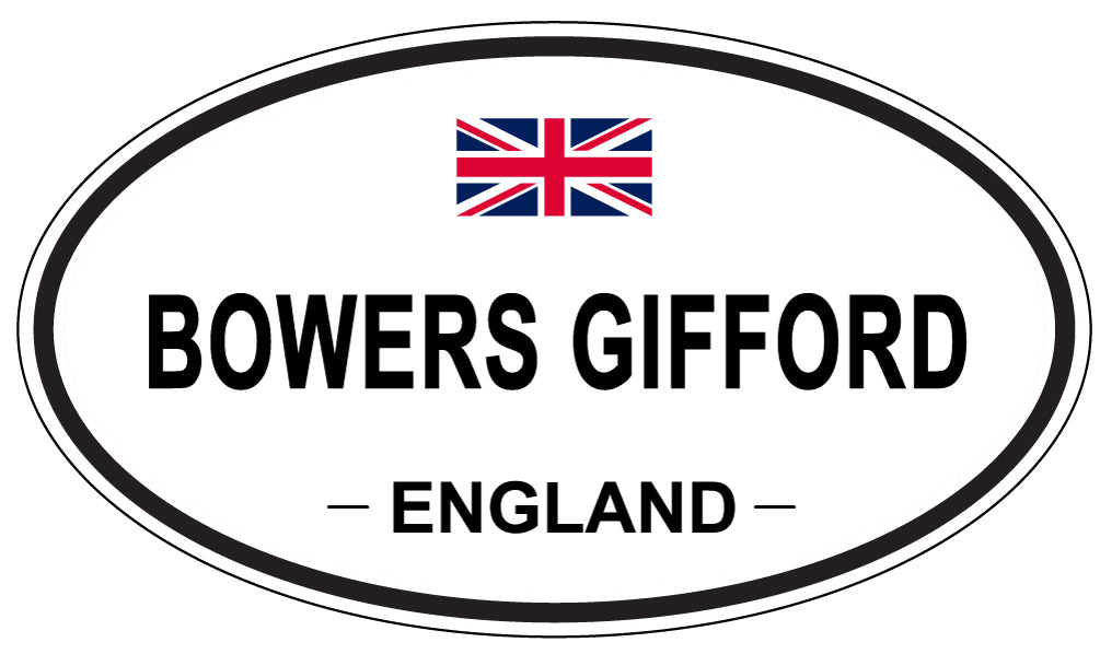 BOWERS GIFFORD, ENGLAND - Oval Sticker