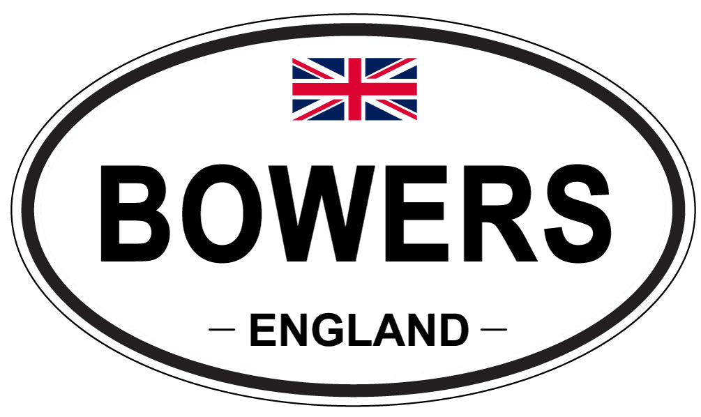 BOWERS, ENGLAND - Oval Sticker
