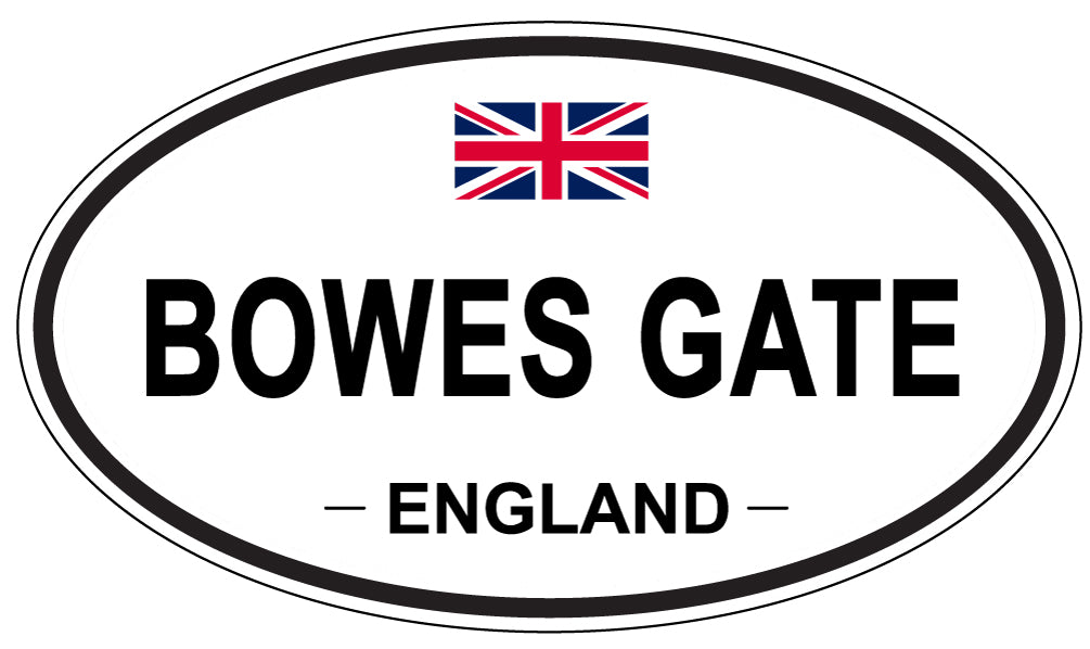 BOWES GATE, ENGLAND - Oval Sticker