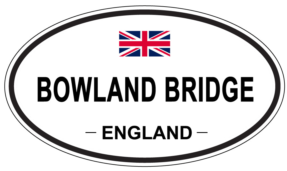 BOWLAND BRIDGE, ENGLAND - Oval Sticker