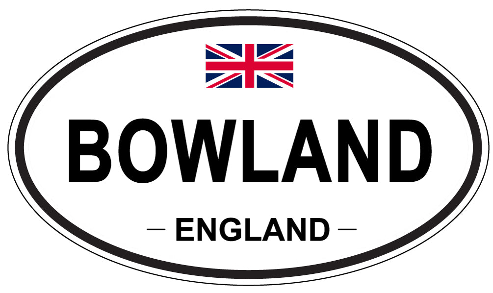 BOWLAND, ENGLAND - Oval Sticker