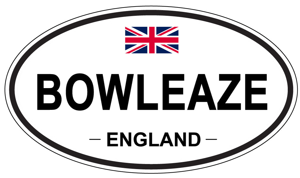 BOWLEAZE, ENGLAND - Oval Sticker
