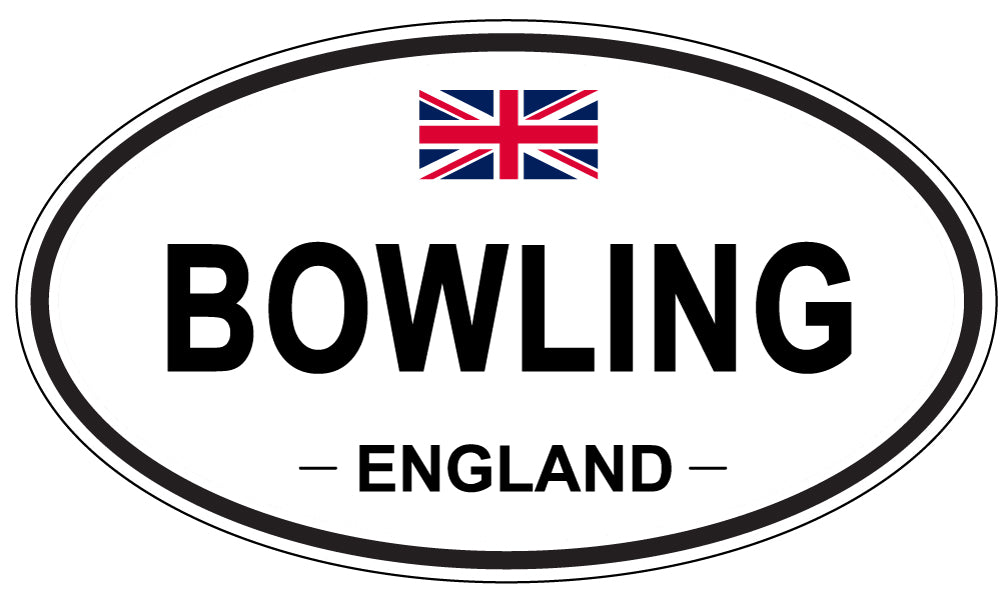 BOWLING, ENGLAND - Oval Sticker