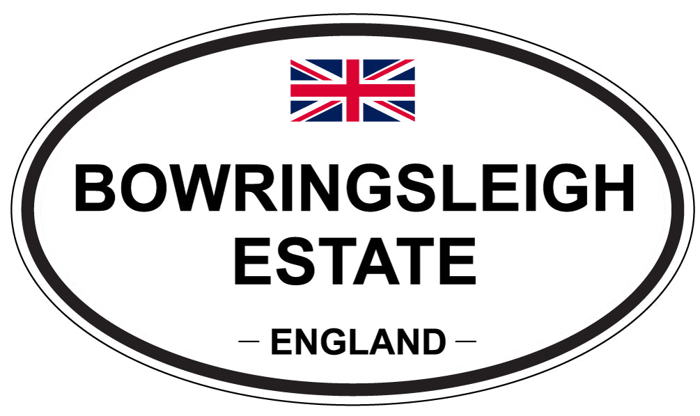 BOWRINGSLEIGH ESTATE, ENGLAND - Oval Sticker