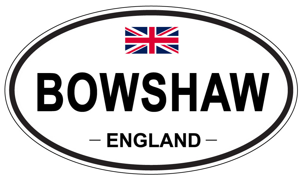 BOWSHAW, ENGLAND - Oval Sticker