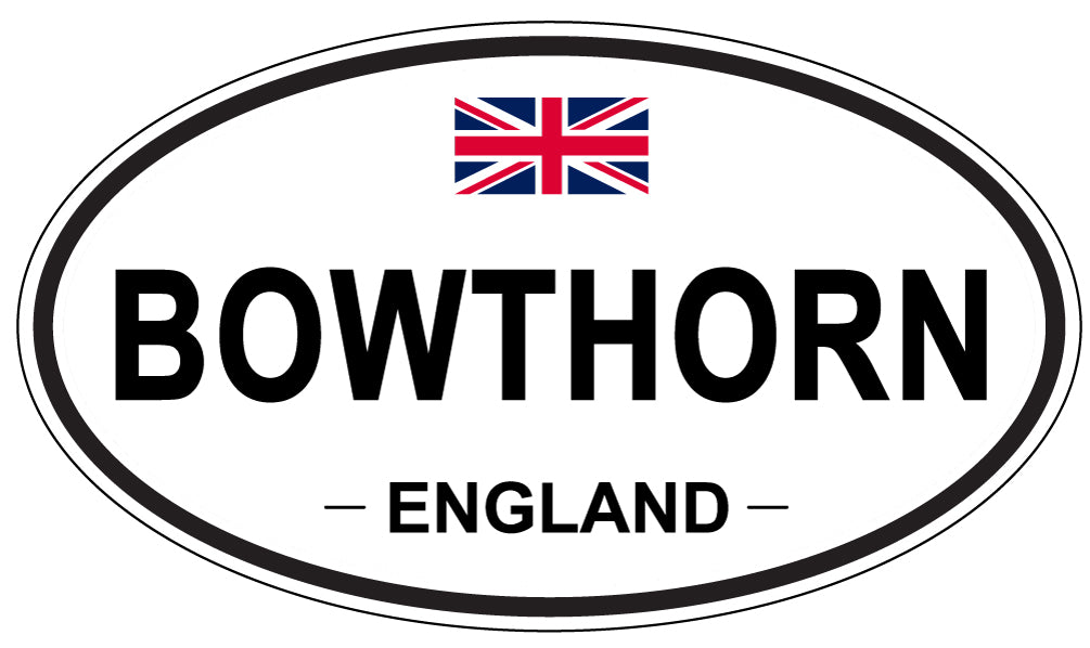 BOWTHORN, ENGLAND - Oval Sticker