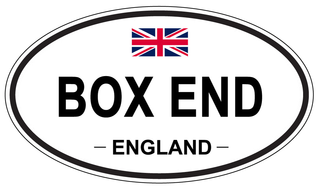 BOX END, ENGLAND - Oval Sticker