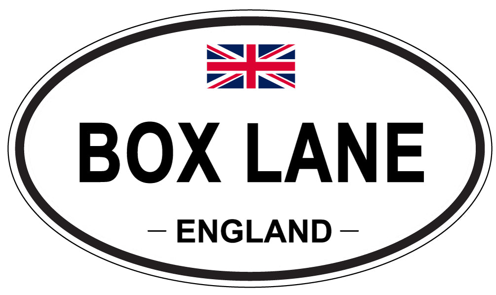 BOX LANE, ENGLAND - Oval Sticker