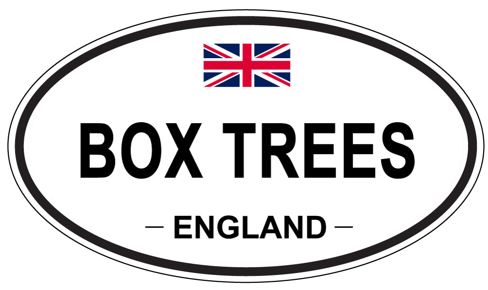 BOX TREES, ENGLAND - Oval Sticker