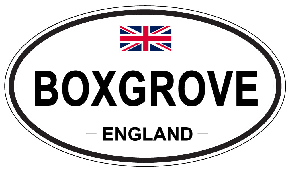 BOXGROVE, ENGLAND - Oval Sticker
