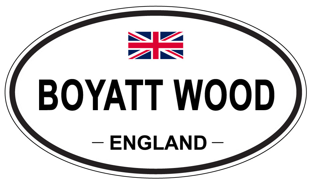 BOYATT WOOD, ENGLAND - Oval Sticker