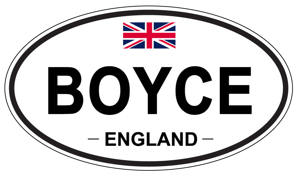 BOYCE, ENGLAND - Oval Sticker