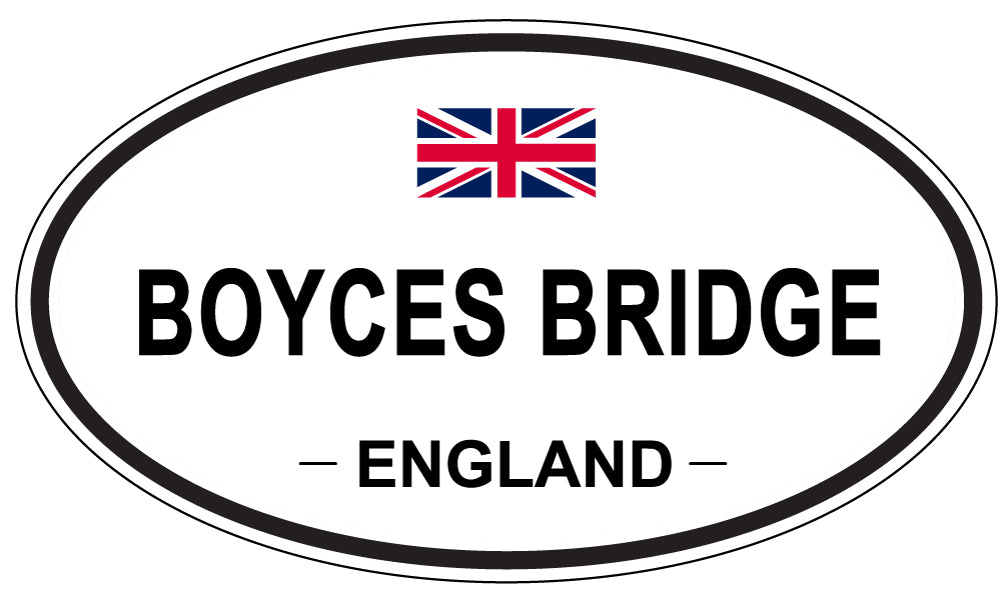 BOYCES BRIDGE, ENGLAND - Oval Sticker