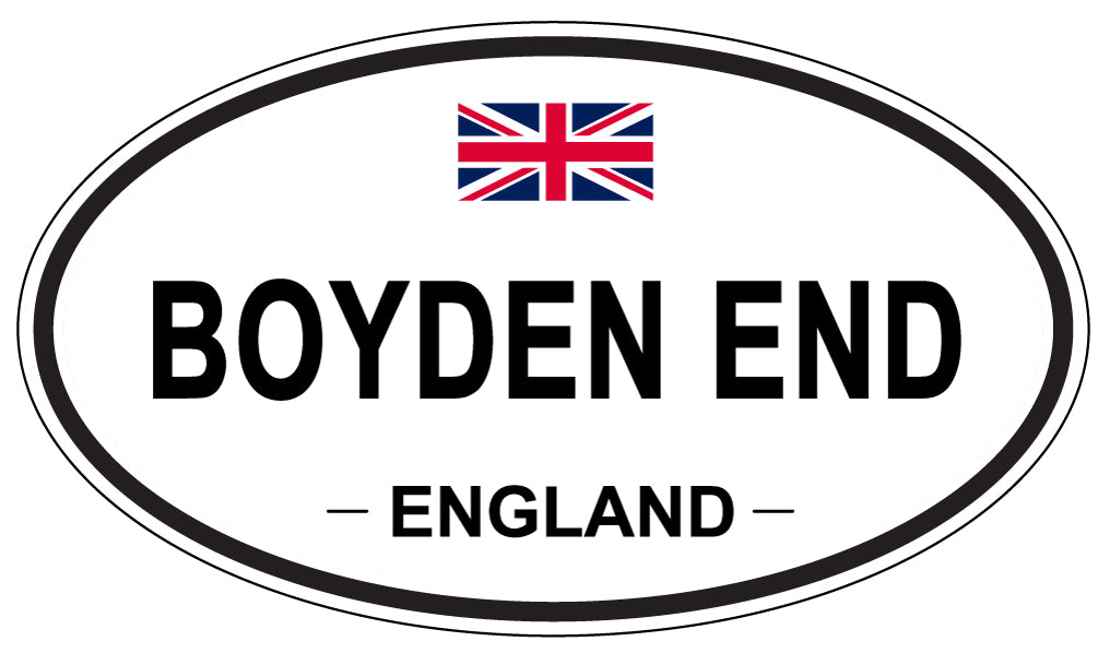 BOYDEN END, ENGLAND - Oval Sticker