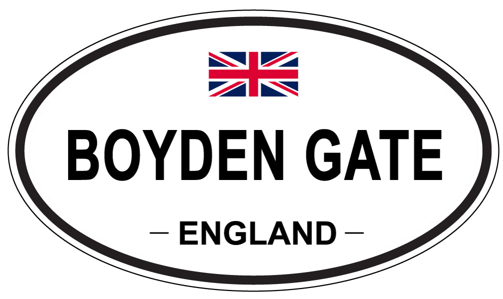 BOYDEN GATE, ENGLAND - Oval Sticker