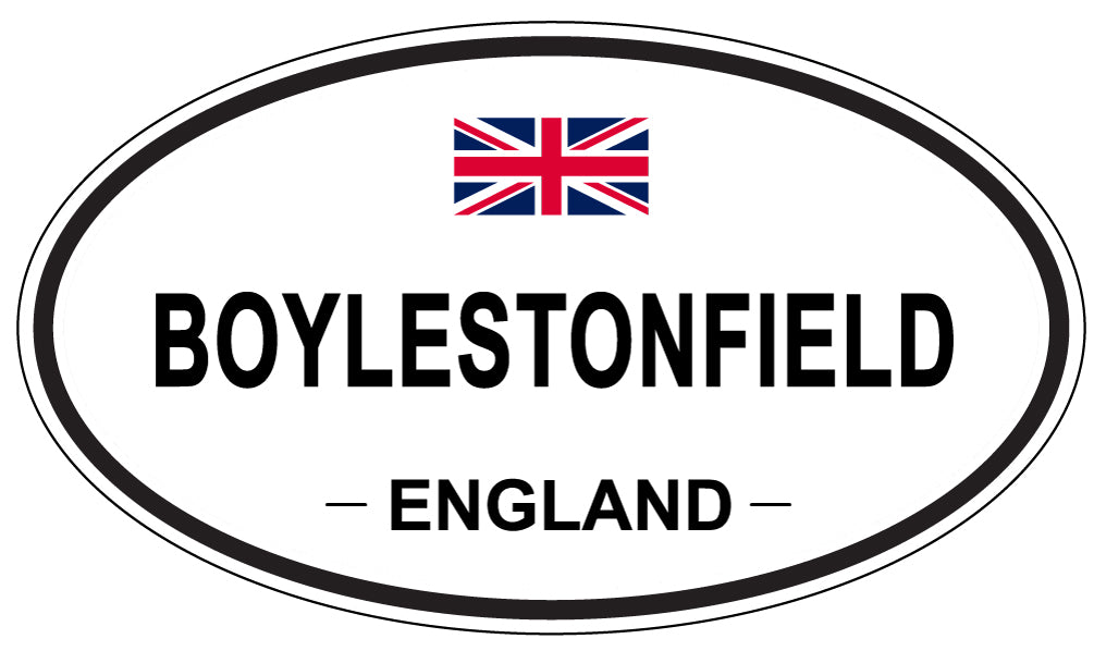 BOYLESTONFIELD, ENGLAND - Oval Sticker
