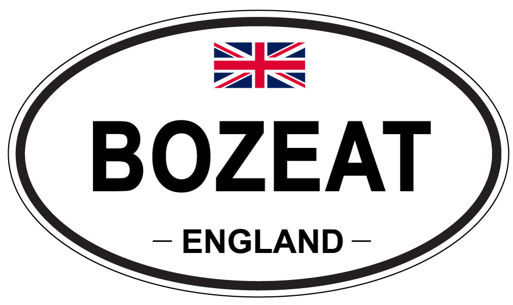 BOZEAT, ENGLAND - Oval Sticker