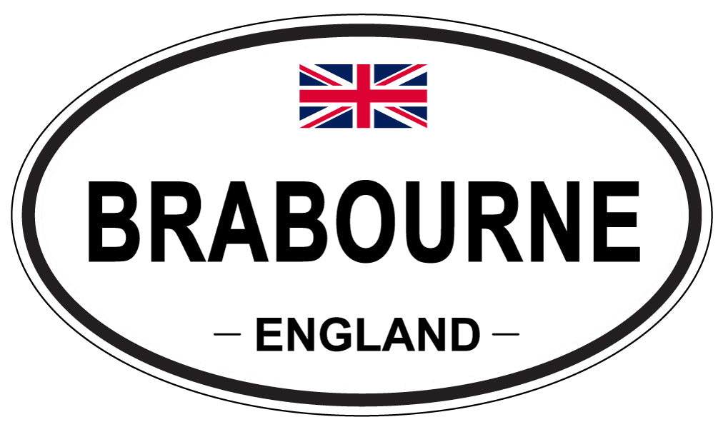 BRABOURNE, ENGLAND - Oval Sticker