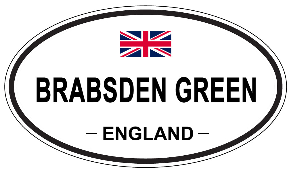 BRABSDEN GREEN, ENGLAND - Oval Sticker