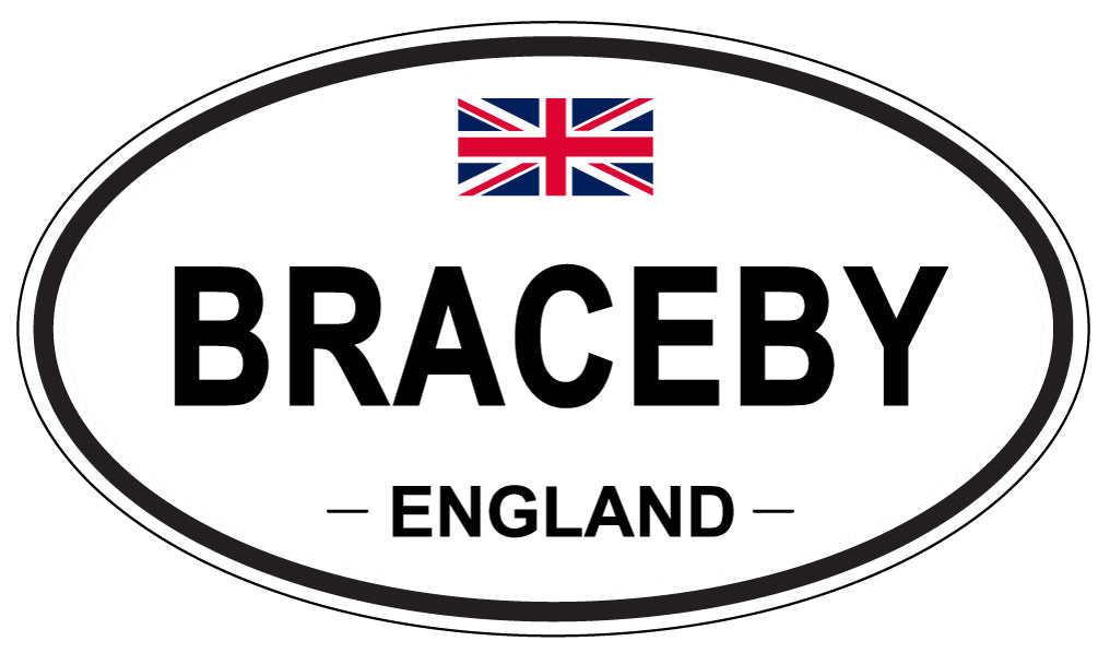 BRACEBY, ENGLAND - Oval Sticker