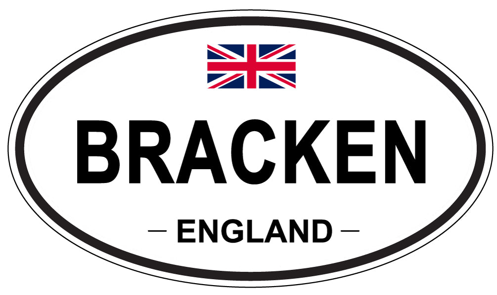 BRACKEN, ENGLAND - Oval Sticker