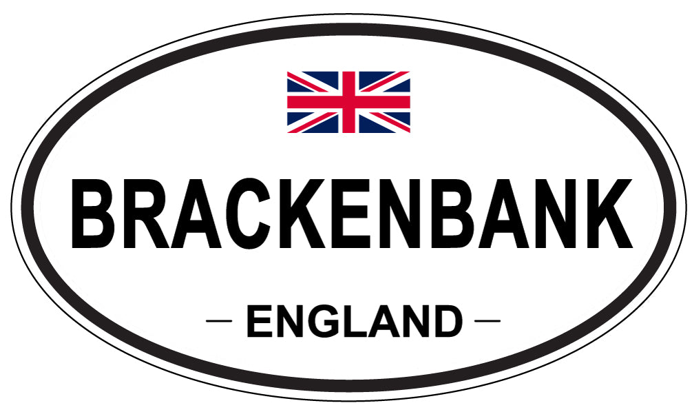 BRACKENBANK, ENGLAND - Oval Sticker