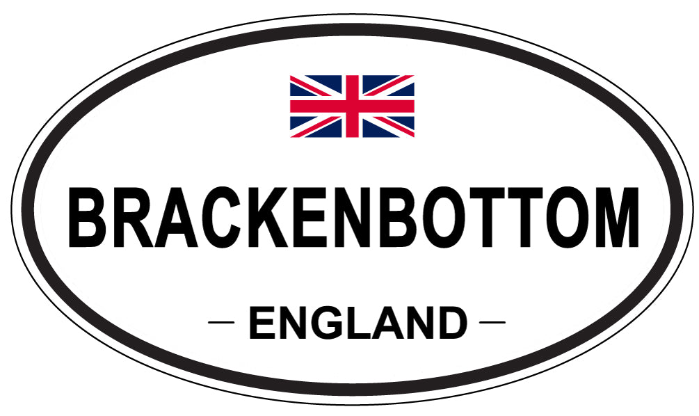 BRACKENBOTTOM, ENGLAND - Oval Sticker