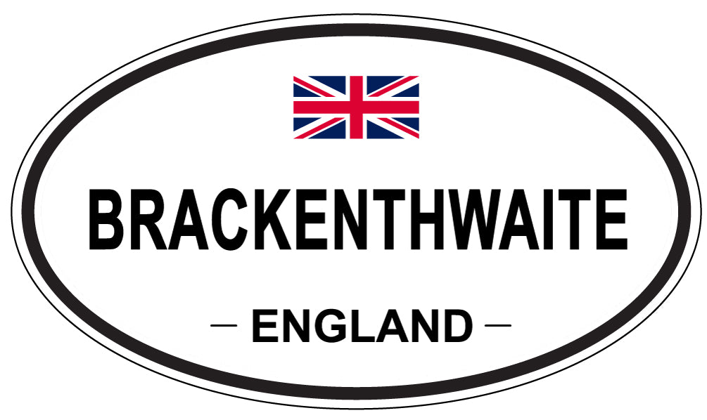 BRACKENTHWAITE, ENGLAND - Oval Sticker