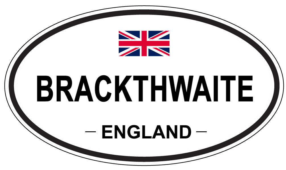 BRACKTHWAITE, ENGLAND - Oval Sticker