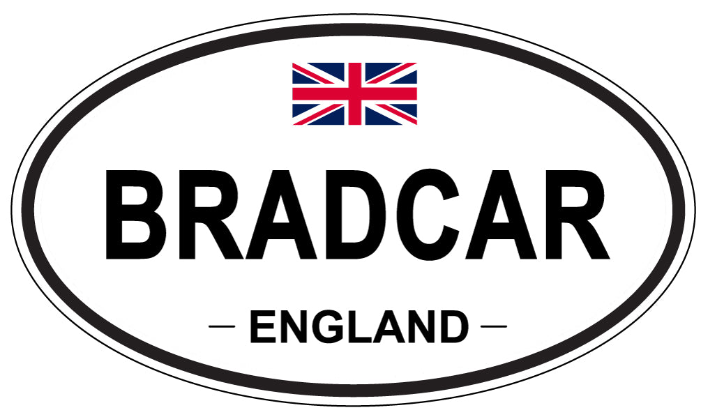 BRADCAR, ENGLAND - Oval Sticker