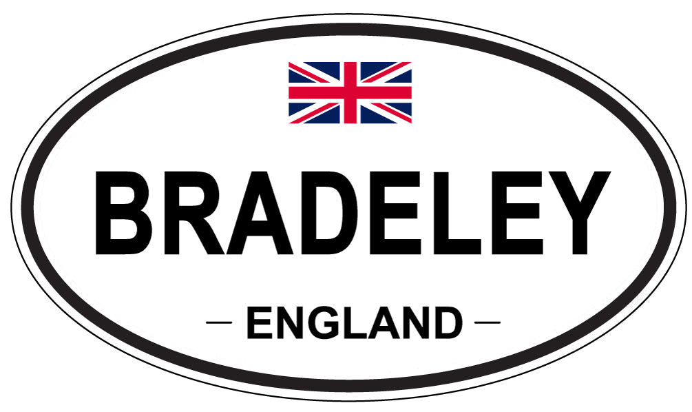BRADELEY, ENGLAND - Oval Sticker