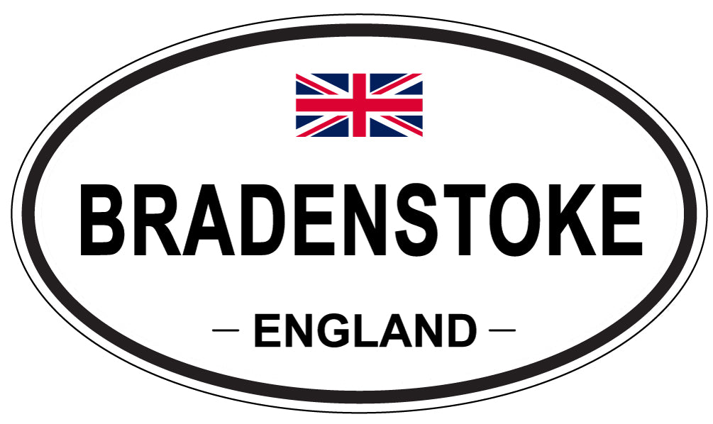 BRADENSTOKE, ENGLAND - Oval Sticker