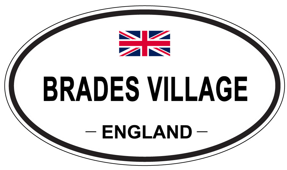 BRADES VILLAGE, ENGLAND - Oval Sticker