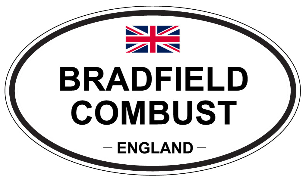 BRADFIELD COMBUST, ENGLAND - Oval Sticker