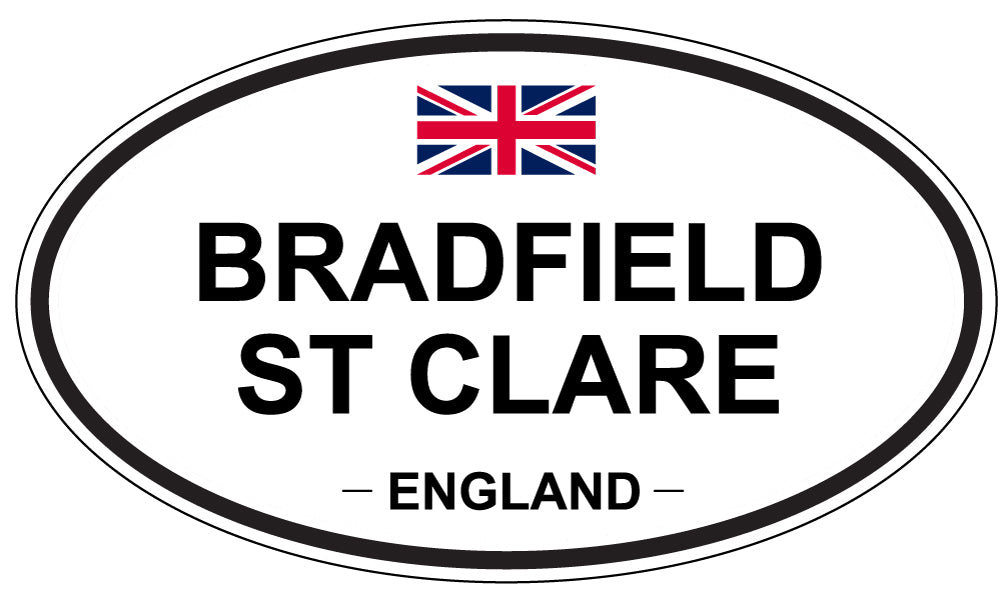 BRADFIELD ST CLARE, ENGLAND - Oval Sticker